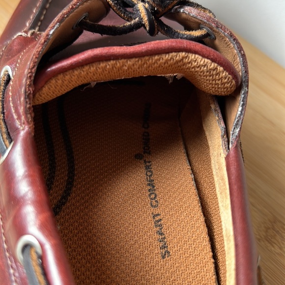 $200 - Timberland TB0A16MJ Wine/Brown Leather Classic 2 Eye Boat Shoes 74013 - Picture 7 of 12